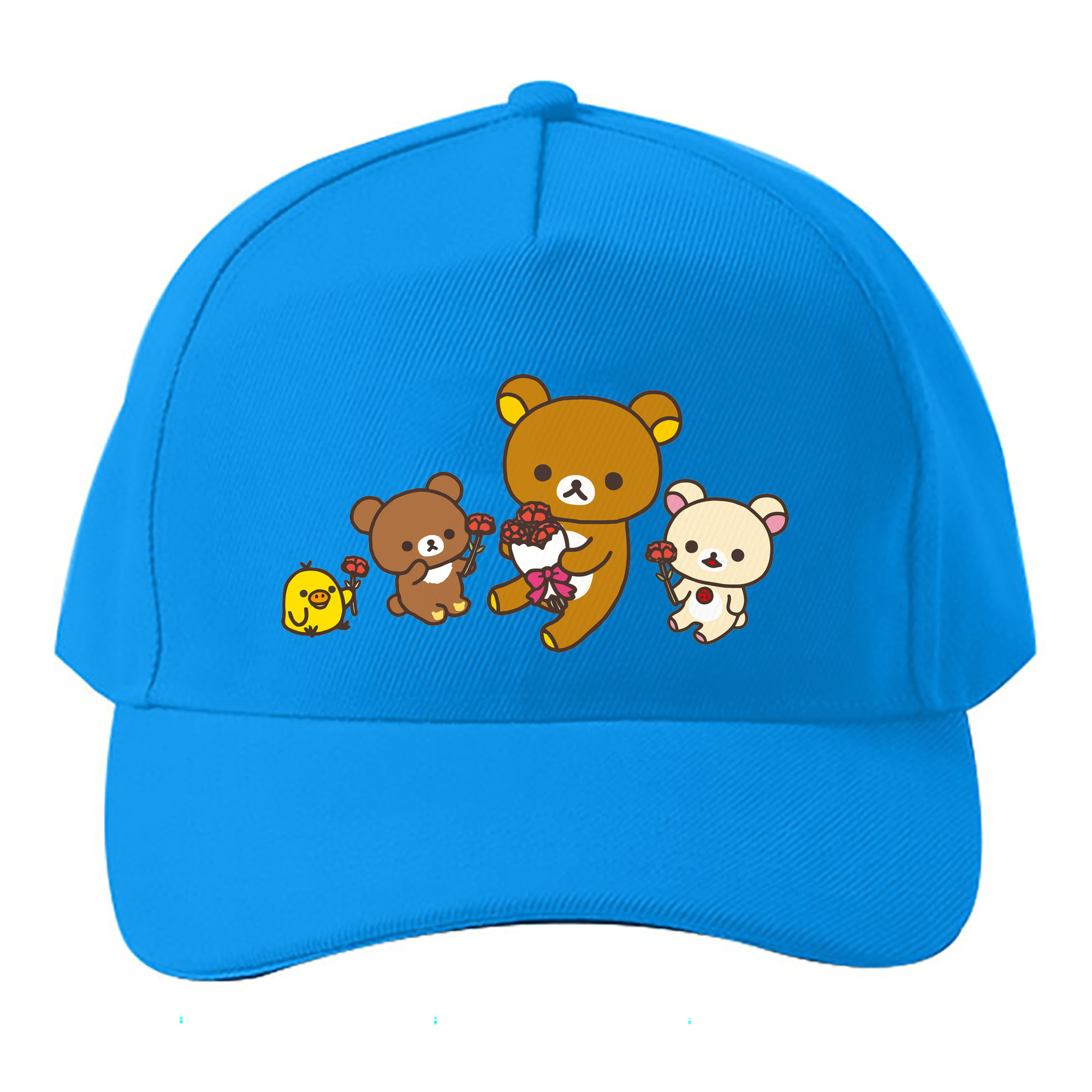 （画像用） リラックマ リラックマ キイロイトリ Rilakkuma Korilakkuma Kiiroitori ベースボールキャップ 綿100％ 男女兼用 帽子 スポーツ